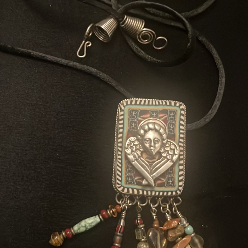 925 sterling silver necklace/brooch